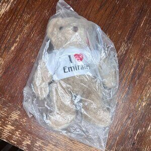 Emirates Airlines Collectible Teddy Bear In "I ❤️ Emirates" Shirt By Schäfer Toy